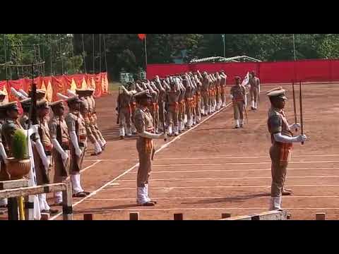 Marching with Sword and Rifles, Arms and weapons • Parade at BPSPA •Odisha Police SI Atrahi Bhanjan