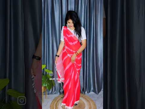 Saree draping for slim look | Beautiful saree draping tutorial for Beginner #ytshorts #sareedrapping