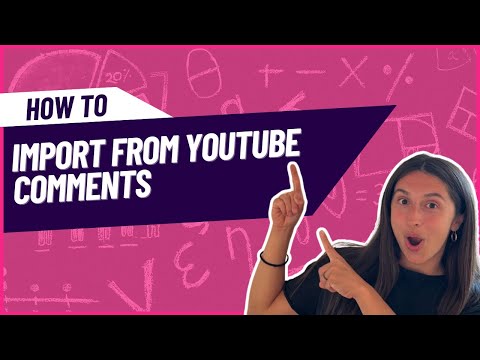 How To Import From YouTube Comments 📽️