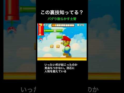 【DS Newマリオ裏技】バグり散らかす土管  #shorts  #Newマリ #Newスーパーマリオブラザーズ