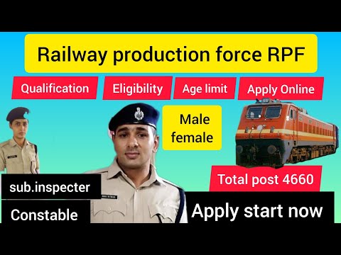 Railway RPF। Recruitment 2024.   RPF/CONSTABLE RPF/SUB.INSPECTER