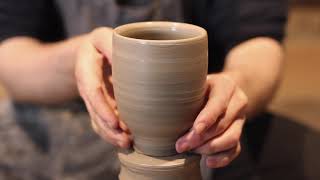 Hand thrown yunomi, made using a traditional potters kick-wheel — Florian Gadsby