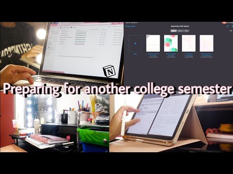 HOW I PREPARE FOR A NEW COLLEGE SEMESTER! digital planning, organization, & more! #college