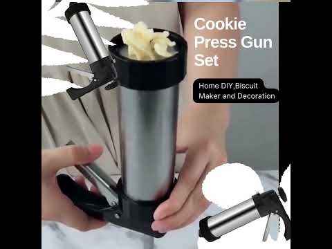 Cookie Press Gun Set, Icing Decoration Press Gun Kit #cookiedecorating #cakedecoration