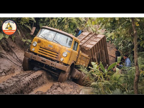 Perilous Logging Truck Expeditions: Navigating Treacherous Paths and Heart-Stopping Rescues #69