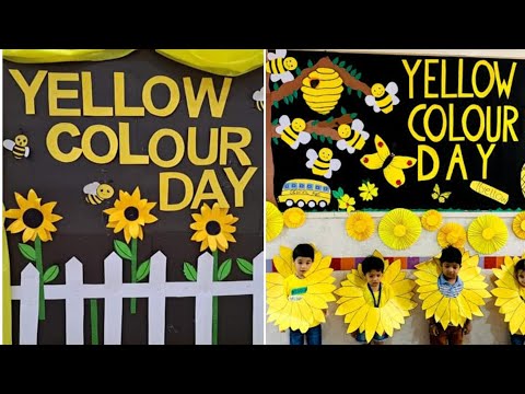 Yellow color day decorations ideas l yellow color day activity l yellow color day take away ideas