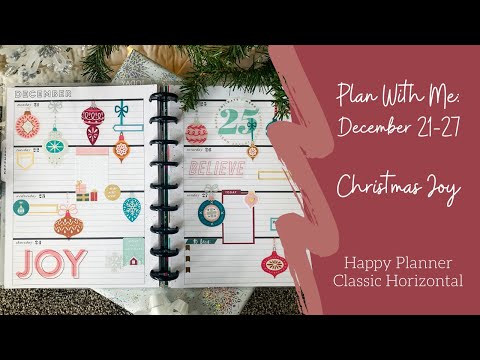 🎅 Christmas Joy Plan with Me: December 21-27 🎄 Classic Horizontal Happy Planner