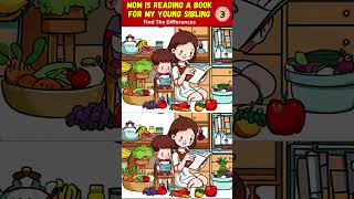 "MOM IS READING A BOOK FOR MY YOUNG SIBLING" - Find The Differences #shorts #quiz #games