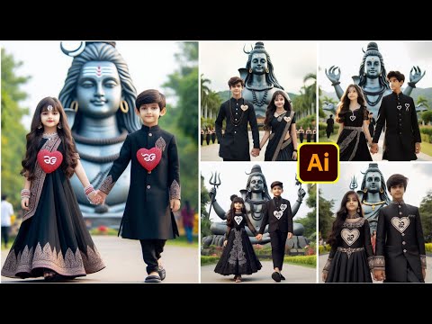 Mahadev Boy and Girl Ai Photo Editing | Bol Bam Ai Photo Editing 🔱 | Bing Ai Image Creator