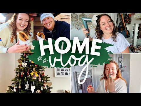 HOME VLOG! 🏡 curly hair routine 👩🏻‍🦱 Christmas markets, cosy winter day, decorations & gift ideas 🎄🎁