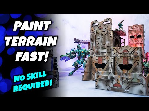 How To Speed Paint Wargaming Terrain | A Method ANYONE Can Do Fast and CHEAP!