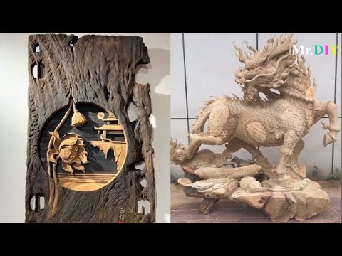 Top 6 Unique Wood Sculptures - Amazing Fastest Skill Wood Carving #01