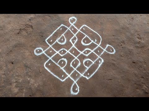 7×1chikku kolam||easy chikku kolam