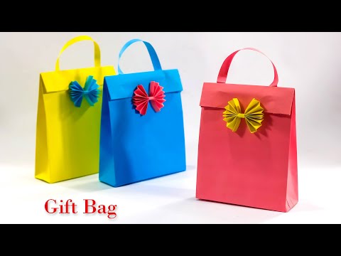 Gift bag: Gift bag making with paper - How to make a gift bag