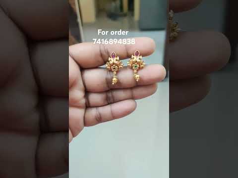 #offer #watsapp7416894838 #nakshistuds #studs  #onegramgoldjewellery #jhumkaearrings #studsearrings