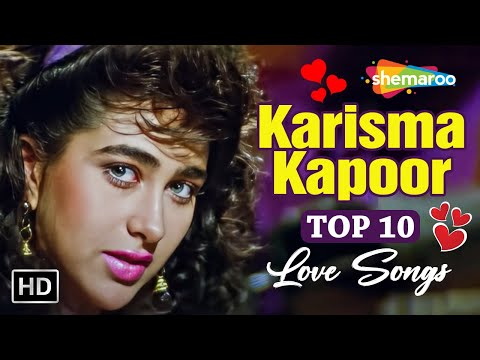 Romantic Karisma Kapoor_Top 10 Love Songs | Teri Aankhon Mein | Pyaar Ke Kagaz Pe | Video Jukebox