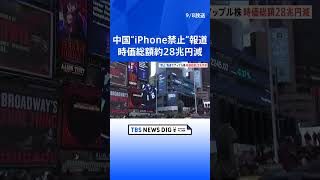 アップルの時価総額が2日間で約28兆円減　中国で「iPhone」禁止報道受け   | TBS NEWS DIG #shorts