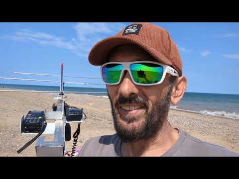 QRP Satellite Station 🛰️ On the Beach 🏖️ using Kenwood, BAOFENG & Quansheng radios.