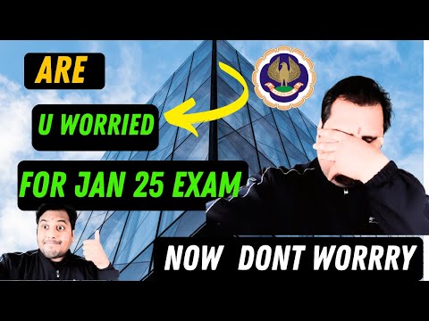 |Are You Worried For CA Inter Jan 25 ICAI Exam | Now You Dont Need To Have Worry For Jan 25 Exam|