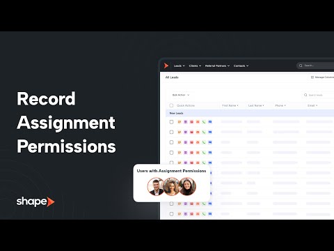 Record Assignment Permissions in Shape