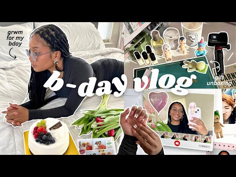 BIRTHDAY VLOG 🍰: grwm, huge gift unboxing, bday freebies, k-photobooth, art exhibit, k-bqq, etc.