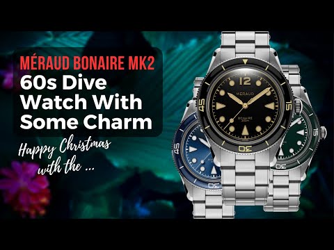 Méraud Bonaire Dive Watch In Review. All Three Colors! 60s Flair For 1000 USD And Euro.