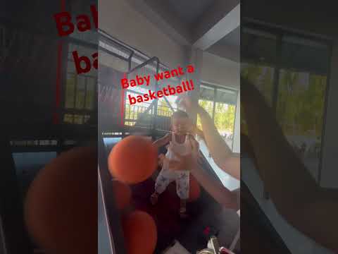 BABY WANT A BASKETBALL I WHERE HE GONNA THROW? #share  #viral #like #amazing #fun  #blessed  #kids