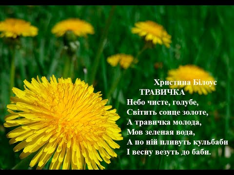 Христина Білоус  Травичка. Вчимо вірш он-лайн з дітьми 3-4-х років