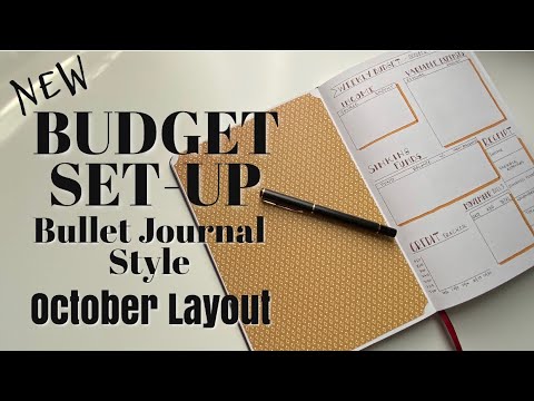 *NEW* Budget Set-Up - October BULLET JOURNAL MONTHLY LAYOUT