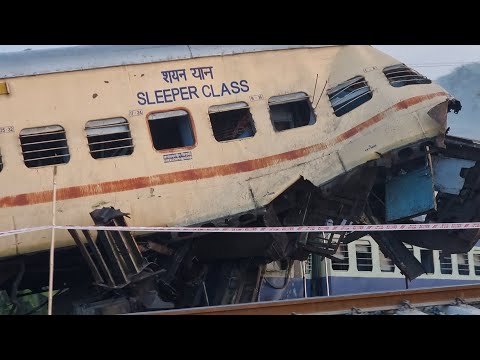 Bikaner-Guwahati Express Train Accident site Crossing, Indian Railways 4k HD