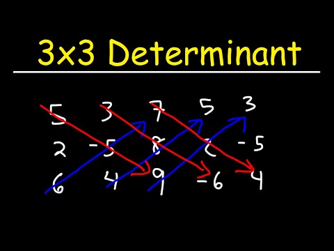 How To Find the Determinant of a 3x3 Matrix - The Easy Way!