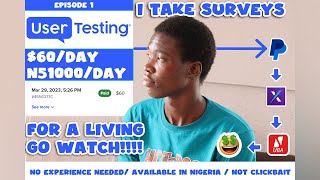 How I make money Online Using USERTESTING in Nigeria | Full Tutorial Part1