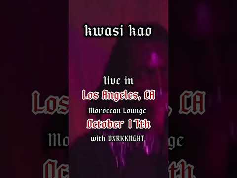 SEE KWASI KAO LIVE AT LOS ANGELES OCTOBER 17TH AT MOROCCAN LOUNGE #alternative #livemusic #goth