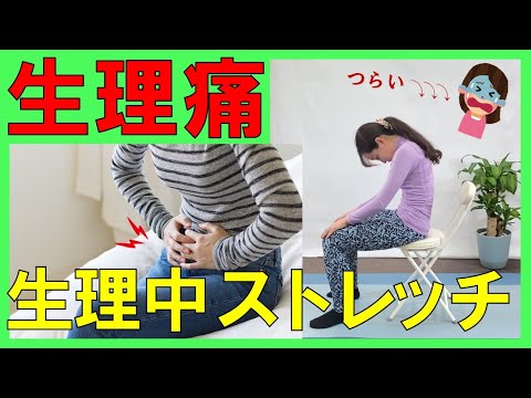 【生理痛和らげる】PA－8　辛い生理痛を軽減する生理中ストレッチ。更年期の方の辛い症状の緩和にも。仕事の合間でも座ってできるので是非このストレッチを実践してみてください。