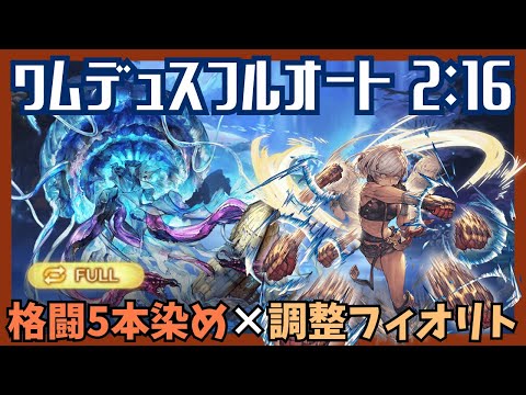 調整後フィオリト試用ワムデュス フルオート2m16s/6T【グラブル】