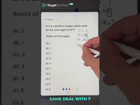 Unit Digits Pattern Questions on the GRE With Solution 📝 #GRE | Shorts