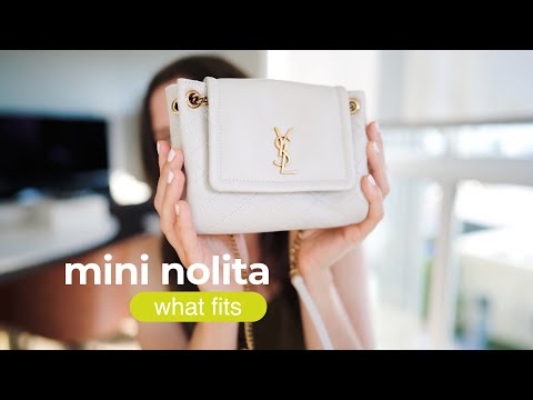 What’s in my bag - YSL Mini Nolita in Lambskin Blanc Vintage and Celine Nano Belt Bag