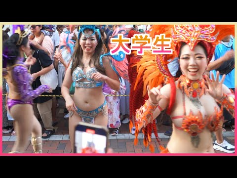 4K 大学生サンバ カーニバル 平間銀座 ウニアンメンバー集結 2024 可愛い Samba Japan