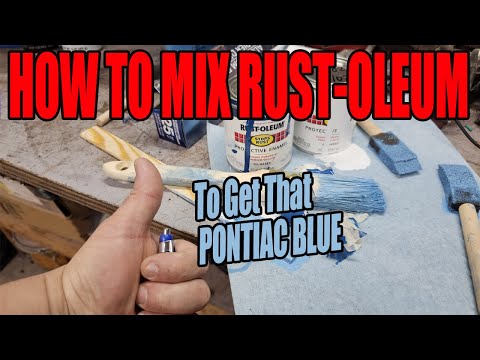 How to mix rust-oleum paint to achieve as close as possible Pontiac blue.