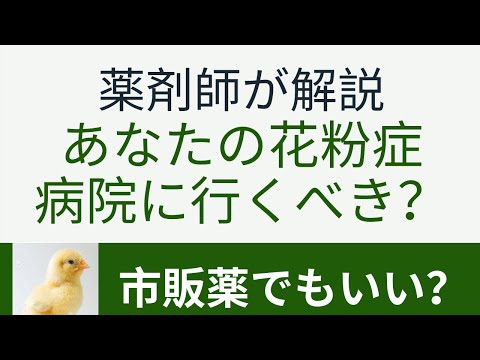 【薬剤師】花粉症、ほとんどの人は病院に行った方が良いです　#8