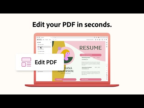 Learn how to edit resume fast for more interviews using Adobe Acrobat