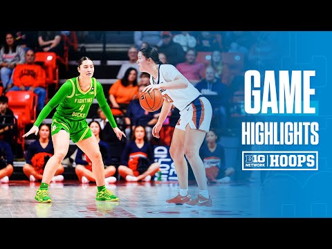 Oregon at Illinois | HIGHLIGHTS | Big Ten Women's Basketball | 12/28/2024