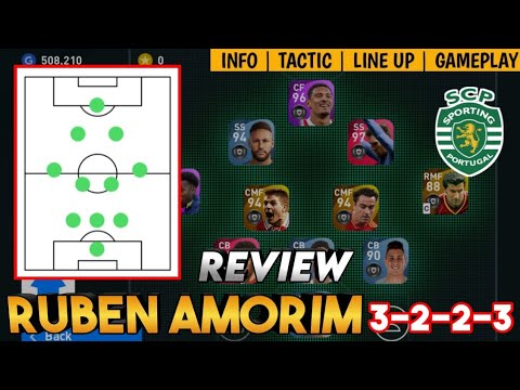 RUBEN AMORIM 3223 MANAGER REVIEW | NEW SPORTING CP MANAGER | PES 2021 MOBILE