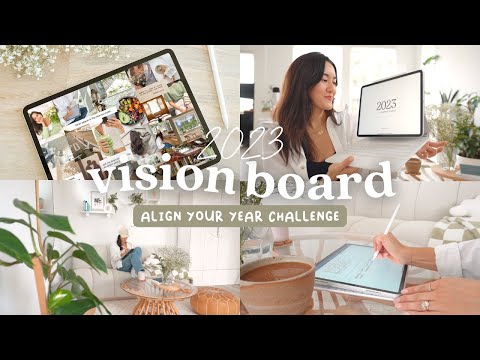 Vision Board with Me for 2023 | Digital Journaling 💫 Align Your Year Challenge