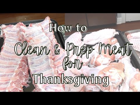 How to Clean & Prepare meat for Thanksgiving #thanksgiving #thanksgivingrecipe #thanksgivingturkey