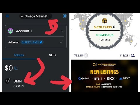 OMEGA NETWORK MAINNET NOW LAUNCHED 🚀🤑//How to add $OMN in Metamask listing date 16/06/2023 $OMN GO 🌎