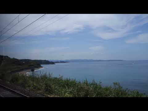 くろしお經由和歌山的列車窗外海景