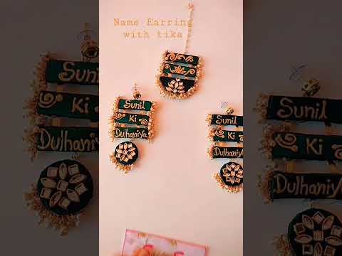 Name earring,customise earrings,dulhaniya earrings #shortvideo #shorts #shortsfeed #handmadejewelry