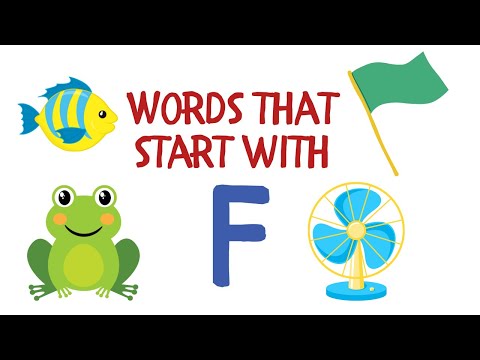 Words That Start With F: Pre-k and kindergarten alphabet learning! #alphabetlearningforkids