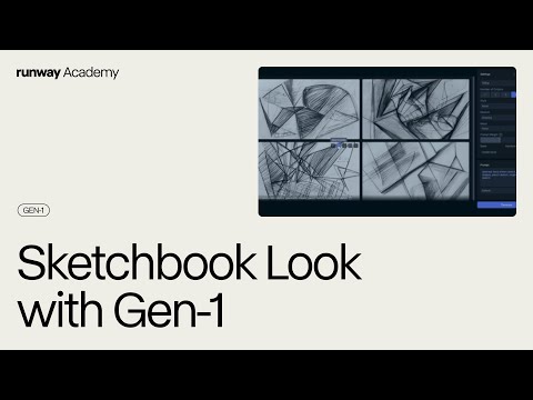 Animated Sketchbook Look with Gen-1 | Runway Weekly Workflow